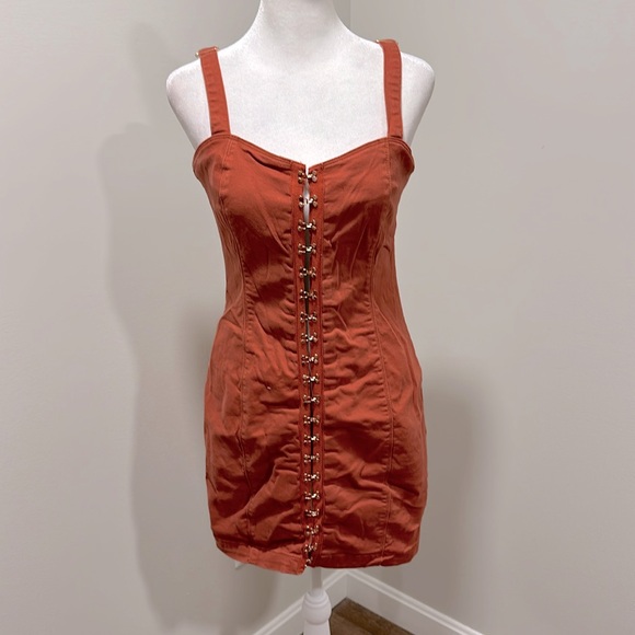 white christmas dresses Rust Denim Dress